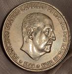 Prachtige 100 Pesetas 1966 Franco/ Spanje, Verzenden, Overige landen, Zilver