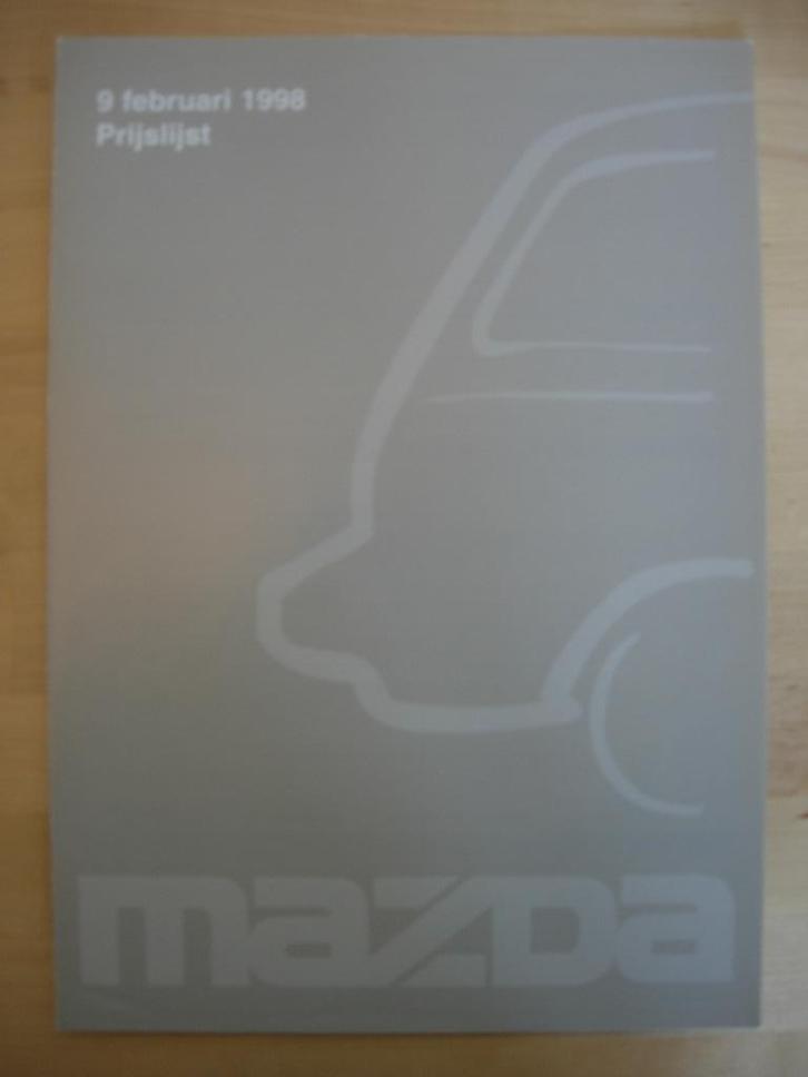 Mazda 121 E-Serie B-Serie MPV Van Prijslijst Brochure 1998, Boeken, Auto's | Folders en Tijdschriften, Zo goed als nieuw, Mazda