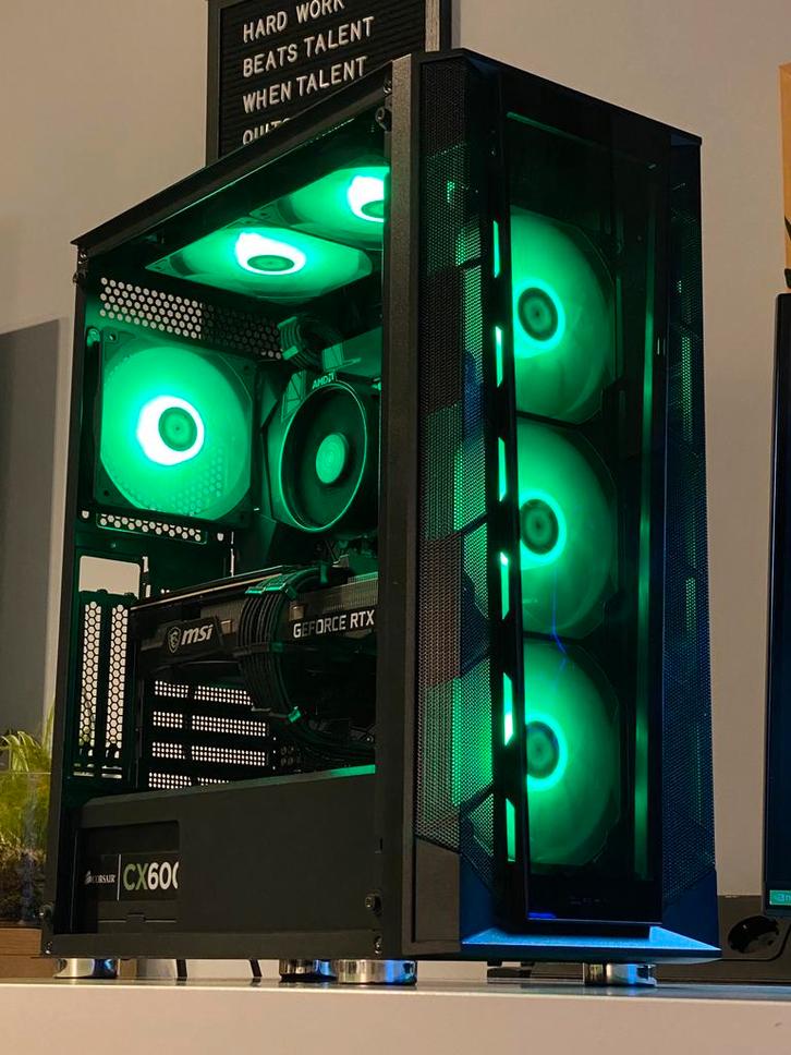 Ryzen 5 & RTX 3070 Gaming PC, Computers en Software, Desktop Pc's, Refurbished, 4 Ghz of meer, SSD, 16 GB, Met videokaart, Gaming