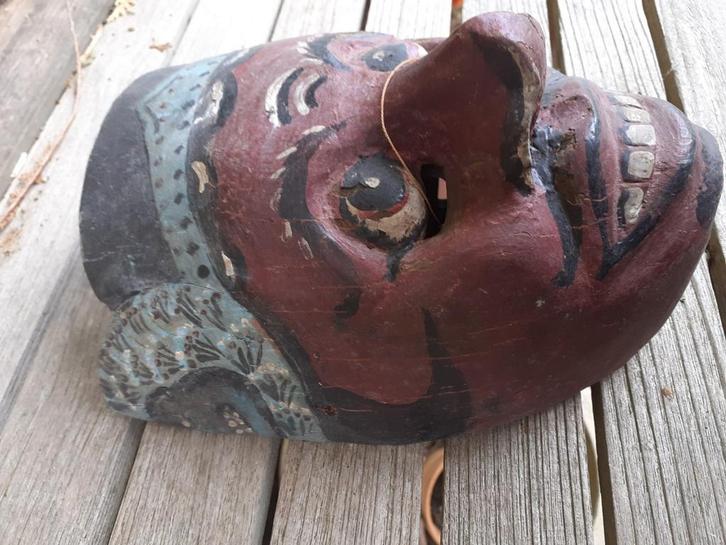 Authentiek Houten Masker, Antiek en Kunst, Kunst | Niet-Westerse kunst, Ophalen of Verzenden