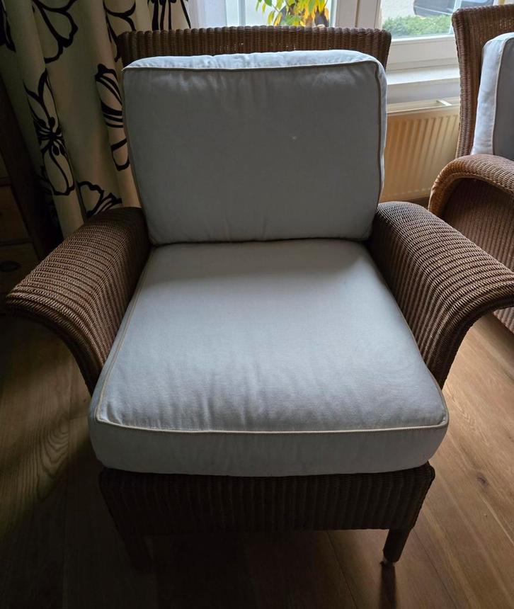 Lloyd Loom Jan des Bouvrie fauteuils 2 stuks, Huis en Inrichting, Fauteuils, Zo goed als nieuw, 50 tot 75 cm, 75 tot 100 cm, Ophalen