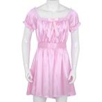 Roze heren sissy satijnen nachtjapon / lingerie nachtkleding, Roze, Nachtkleding, Verzenden