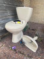 Retro toilet compleet set, Doe-het-zelf en Verbouw, Ophalen, Gebruikt, Steen, Toilet