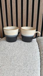 2 stuks HKliving/HK Living 'Rock' cappuccino mok, Huis en Inrichting, Keuken | Servies, Ophalen of Verzenden, Zo goed als nieuw