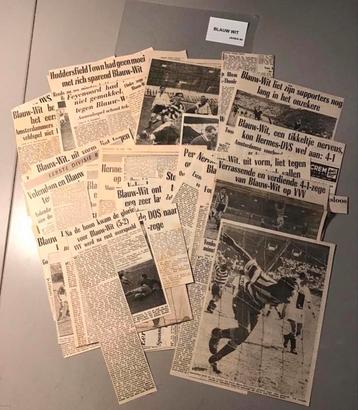 Voetbal krantenartikelen Blauw Wit jaren ‘50 ( Amsterdam )