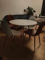 Ronde Eettafel met 2 of 4 Stoelen, Huis en Inrichting, Tafels | Eettafels, Ophalen, Rond
