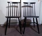 Vintage stoelen, Huis en Inrichting, Stoelen, Ophalen, Gebruikt, Zwart, Twee