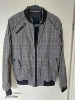 Jack & Jones (tussendoor) jas grijs / zwart - maat M - zgan, Maat 48/50 (M), Zwart, Ophalen of Verzenden, Zo goed als nieuw