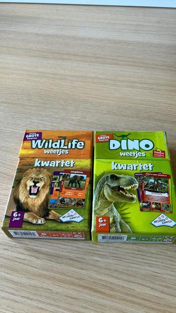 2 kwartetten wildlife en dino beschikbaar voor biedingen