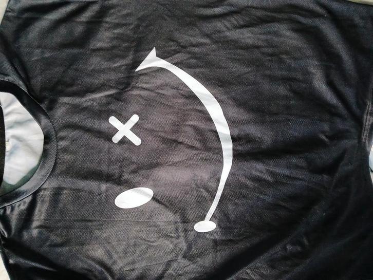 Zwart shirt met smiley opdruk., Kleding | Heren, T-shirts, Nieuw, Maat 56/58 (XL), Zwart, Ophalen of Verzenden