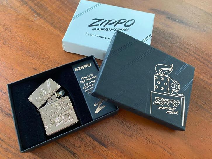 ZIPPO SCRIPTO LOGO, LIMITED EDITION, ARMOR CASE, ROSE GOLD, Verzamelen, Rookartikelen, Aanstekers en Luciferdoosjes, Nieuw, Aansteker