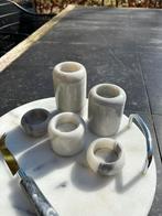 Marmeren waxinelichthouders,vintage,zgan, Antiek en Kunst, Ophalen of Verzenden, Overige materialen