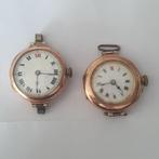 Gouden dames horloges - 9 karaats - niet lopend, Antiek en Kunst, Ophalen of Verzenden, Goud