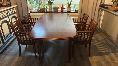 Eettafel de luxe  met 4 stoelen verkocht, Huis en Inrichting, Tafels | Eettafels, Gebruikt, 50 tot 100 cm, 150 tot 200 cm, Vier personen