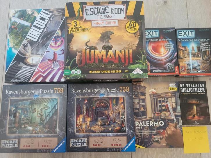 Escape Room Games - EXIT , Unlock, Escape Puzzel, Palermo, Hobby en Vrije tijd, Gezelschapsspellen | Bordspellen, Zo goed als nieuw