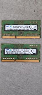 Samsung 4GB 1RX8 PC3L-12800S-11-13-B4 Werkgeheugen 2 stuks, Computers en Software, RAM geheugen, Ophalen of Verzenden, Laptop