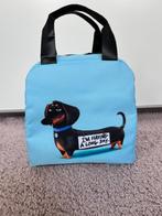 Blauwe Geïsoleerde Lunchtas met Teckelprint, Sieraden, Tassen en Uiterlijk, Tassen | Schooltassen, Minder dan 30 cm, Overige typen
