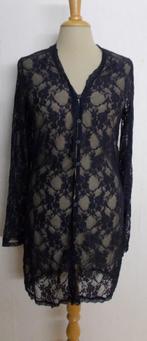 Donkerblauwe kant look tuniek/top/vest! M, Maat 38/40 (M), Zo goed als nieuw, Lange mouw, Verzenden