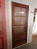achterdeur met figuur glas 88 x 201,5 bw 67cm showroom model, Ophalen, 80 tot 100 cm, 200 tot 215 cm, Glas