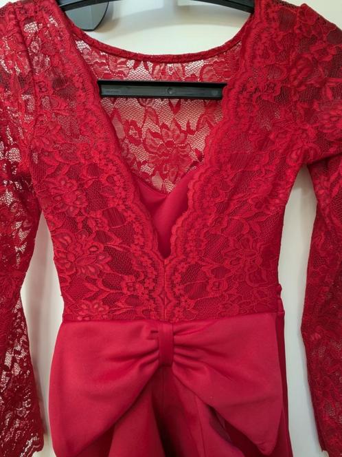 Rode gala/avondjurk, Kleding | Dames, Gelegenheidskleding, Gedragen, Galajurk, Maat 36 (S), Rood, Ophalen of Verzenden