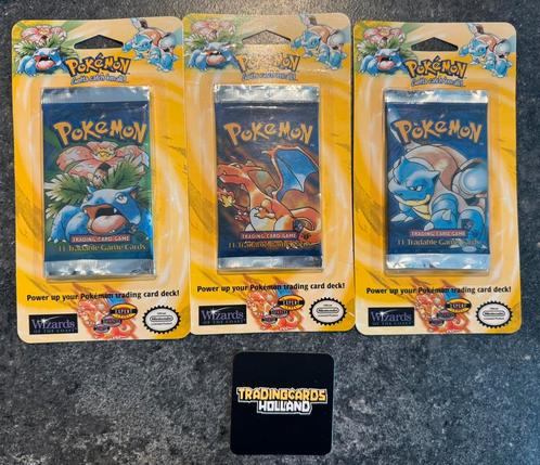 Pokemon 1st Edition Base Blister Booster Pack Artset Sealed, Hobby en Vrije tijd, Verzamelkaartspellen | Pokémon, Nieuw, Booster