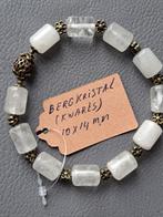 744 edelsteen armband Bergkristal (kwarts) 14x10mm, Overige kleuren, Nieuw, Ophalen of Verzenden, Elastiek