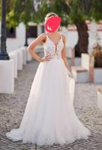 Trouwjurk tres chic Jessie K maat 36, Ophalen of Verzenden, Zo goed als nieuw, Wit, Trouwjurk