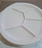 4 vintage witte melamine royale fondue gourmet borden ZGAN, Huis en Inrichting, Keuken | Servies, Ophalen, Overige materialen