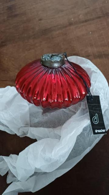 Kerst: Nieuw Drescher kerstboomhangers, rood 10x8 cm beschikbaar voor biedingen