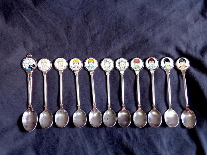 Verzameling Lepeltjes met Portretten, Antiek en Kunst, Antiek | Bestek, Ophalen of Verzenden