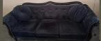 Mooie Italiaanse 2- en 3-zitsbank – Zwart suède, Ophalen, Gebruikt, 75 tot 100 cm, 200 tot 250 cm