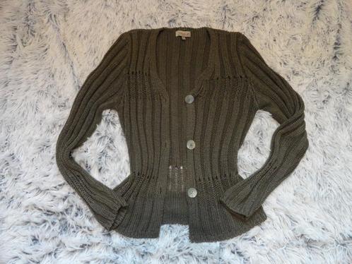 Gebreid zomer vest Abalone schelpen taupe 38 melvin, Kleding | Dames, Truien en Vesten, Zo goed als nieuw, Maat 38/40 (M), Bruin