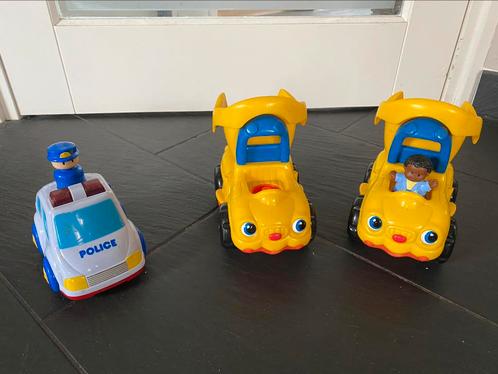 3 grotere Fisher Price vrachtwagen/politiewagen met poppetje, Kinderen en Baby's, Speelgoed | Fisher-Price, Auto of Voertuig, Met geluid