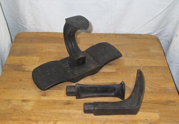 Schoenmakersgereedschap: schootleest met 3 opzetsstukken, Antiek en Kunst, Antiek | Gereedschap en Instrumenten, Ophalen of Verzenden