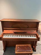 Mooie Van der Does piano met kruk, Ophalen, Gebruikt, Bruin, Piano