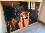 Groot UHD plexiglas kunst vrouw maskerade, Ophalen
