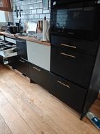 Zwarte Ikea Kungsbacka ladefronten, Gebruikt, Zwart, Ophalen of Verzenden, Minder dan 100 cm