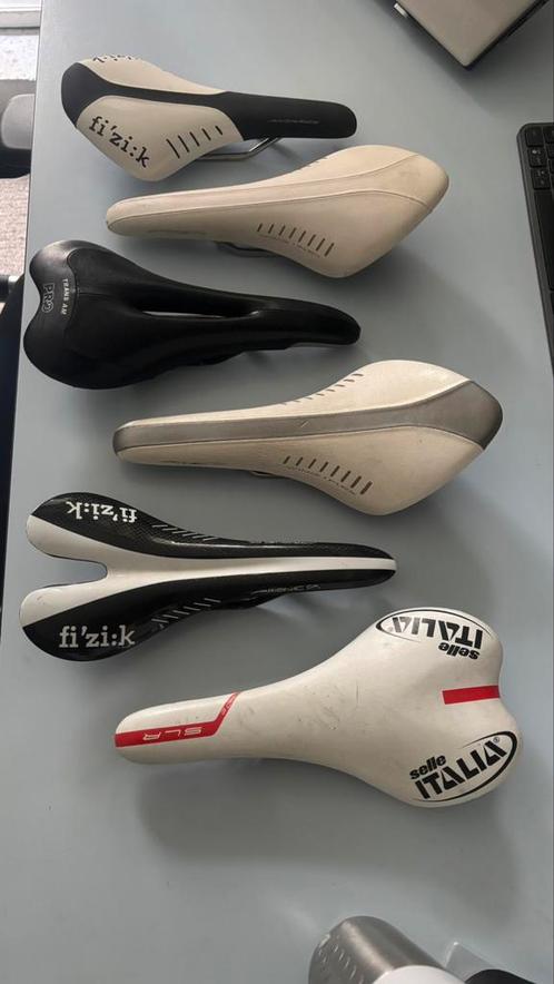Collectie van fietszadels nieuw en gebruikt, Fietsen en Brommers, Fietsonderdelen, Zo goed als nieuw, Algemeen, Zadel, Ophalen of Verzenden