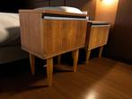 Set van 2 vintage nachtkastjes / mini kastjes, Huis en Inrichting, Ophalen, Hout, Minder dan 45 cm, Minder dan 55 cm