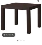 Salontafel Lack Ikea zwartbruin 90 x 55, Ophalen, 100 tot 150 cm, 50 tot 100 cm, Zo goed als nieuw
