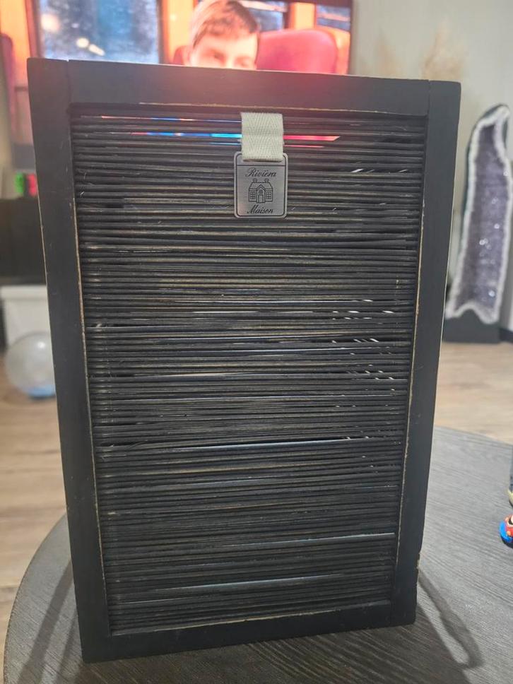 Riviera Maison Zwarte Lantaarn Vierkant 2x, Huis en Inrichting, Lampen | Hanglampen, Gebruikt, Minder dan 50 cm, Hout, Metaal