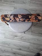 Kussen lang velours (zwart/licht oranje bloemprint), Ophalen, Eenpersoons, Zo goed als nieuw, Minder dan 150 cm