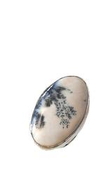 Dendriet Opaal Edelsteen Ring, Verzenden, 19 tot 20, Wit, Heer