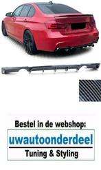 Diffuser Carbon Look Dubbele Uitlaat Voor Bmw 3 serie F30 M, Ophalen of Verzenden, Automotive Parts, A.parts@hotmail.nl, Trasmolenlaan 12 3447 GZ Woerden