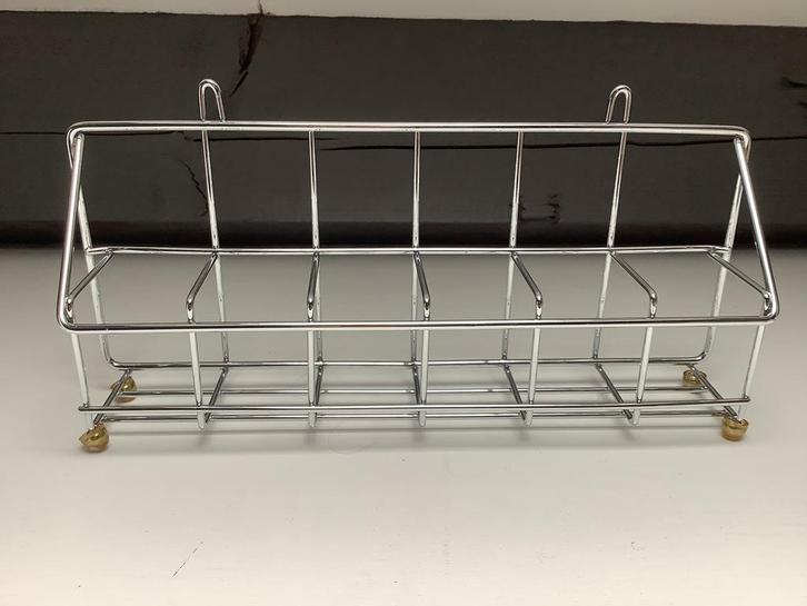 Chromen kruidenrekje, Huis en Inrichting, Keuken | Keukenelementen, Zo goed als nieuw, Minder dan 100 cm, Minder dan 50 cm, Minder dan 25 cm