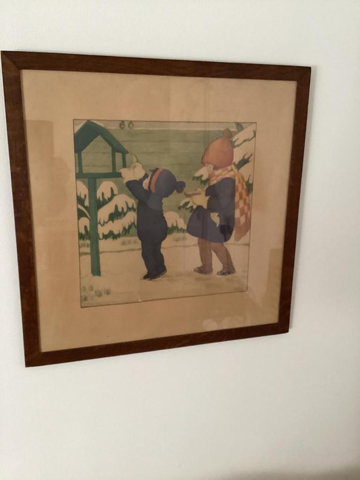 Lithografie - Jaren 30 - Berhardina Midderigh Bokhorst, Antiek en Kunst, Kunst | Tekeningen en Foto's, Ophalen