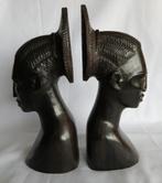 2 Afrikaanse beelden van ebbenhout, Antiek en Kunst, Ophalen of Verzenden