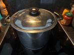 AMC Pan - 24cm, Hoog 18cm met deksel, Huis en Inrichting, Keuken | Potten en Pannen, Kookpan of Snelkookpan, Gebruikt, Inductieplaat