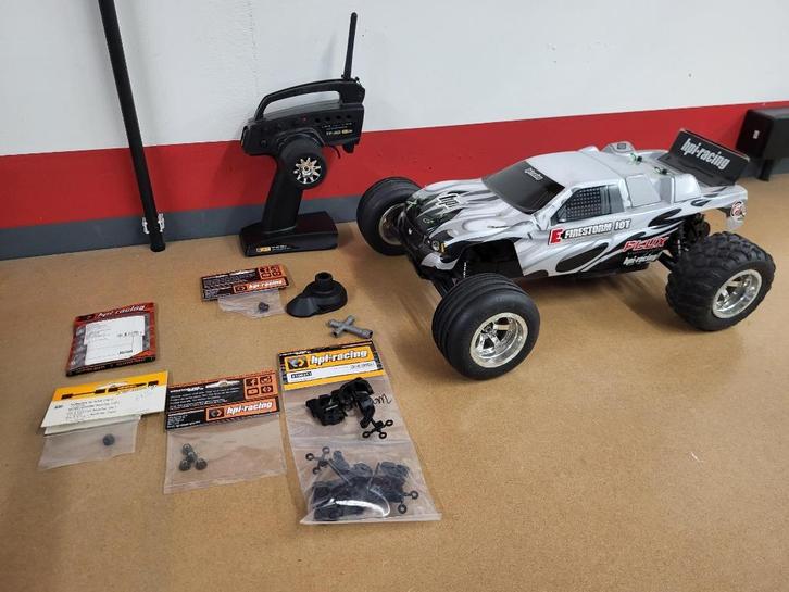 HPI E-Firestorm, Hobby en Vrije tijd, Modelbouw | Radiografisch | Auto's, Gebruikt, Auto offroad, Elektro, Schaal 1:10, RTR (Ready to Run)