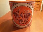 Prullenbak retro / Vintage oranje, Gebruikt, Ophalen of Verzenden, Minder dan 10 liter, Metaal